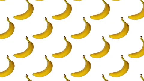 Bunch of bananas arranged in a repeating pattern for decor or design Stock Footage 341977071