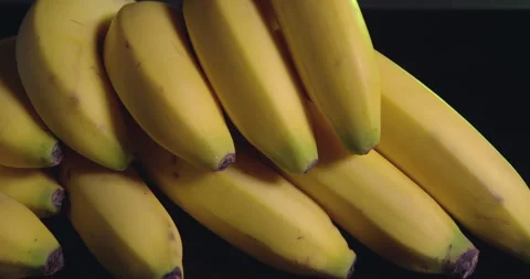 Bunch Of Bananas close up Stock Footage 243273366
