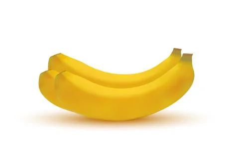 Bunch of bananas isolated on white background Stock Illustration