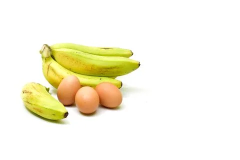 Bunch of bananas isolated on white background. Bananas with leaves Clipping P Stock Photos