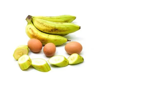 Bunch of bananas isolated on white background. Bananas with leaves Clipping P Stock Photos