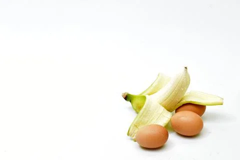 Bunch of bananas isolated on white background. Bananas with leaves Clipping P Stock Photos