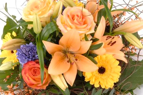 Bunch of beautiful spring flowers Stock Photos