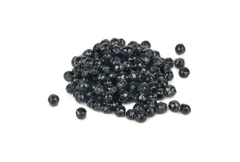 Bunch of black caviar Stock Photos