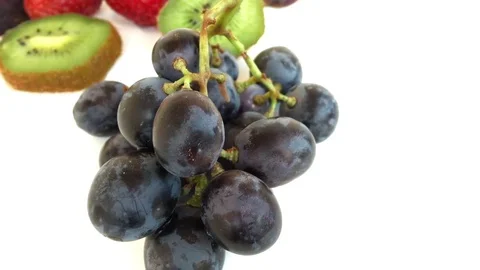 Bunch Of Black Grapes Stock Footage 70963513