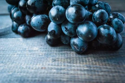 Bunch of black grapes Stock Photos