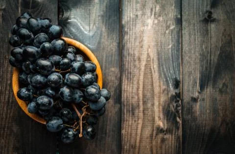 Bunch of black grapes Stock Photos