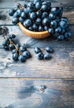Bunch of black grapes Stock Photos