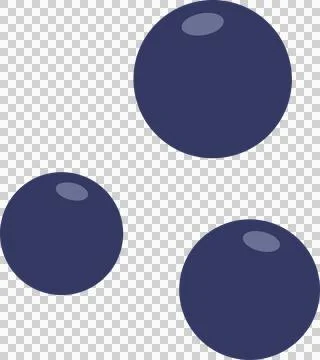 A bunch of blue berries, flat illustration Stock Illustration