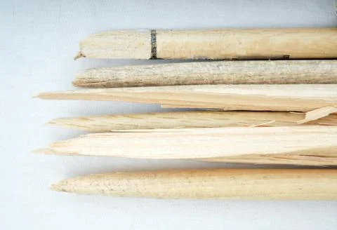 A bunch of broken drum sticks Stock Photos
