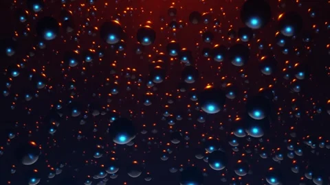Bunch of bubbles floating in the air with red background. Infinitely looped.. Video stock 251525354