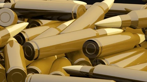 Bunch Bullets Looped Stock Footage 99816065