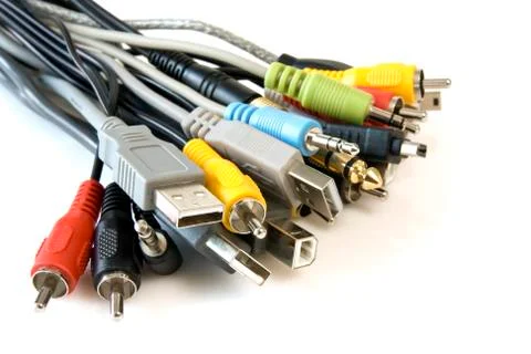 Bunch of  cables Stock Photos