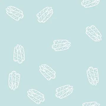 Bunch carrot line seamless pattern Stock Illustration