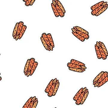 Bunch carrot vector seamless pattern Stock Illustration