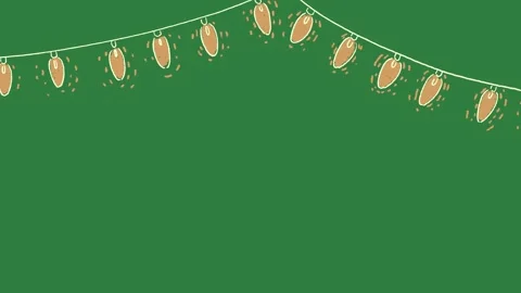 Bunch of carrots hanging on string from lights christmas it isolated isolated Stock Footage 336858092