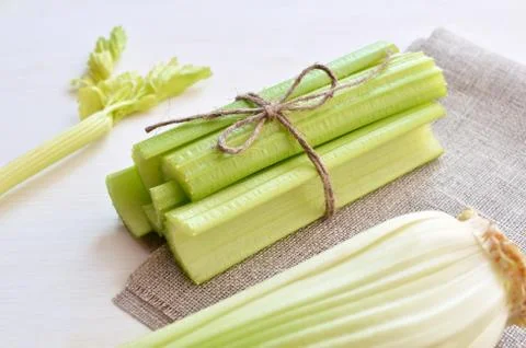 Bunch of celery stalks Stock Photos