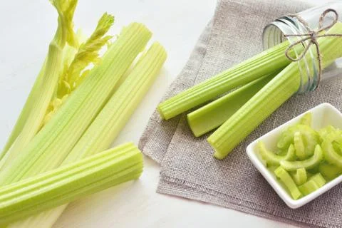 Bunch of celery stalks Stock Photos