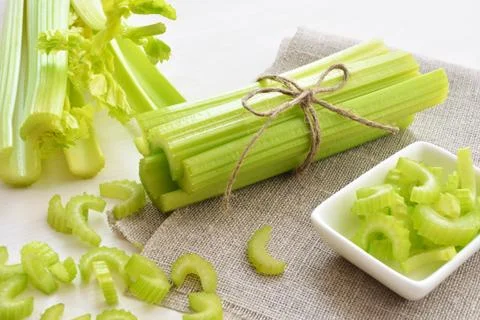 Bunch of celery stalks Stock Photos