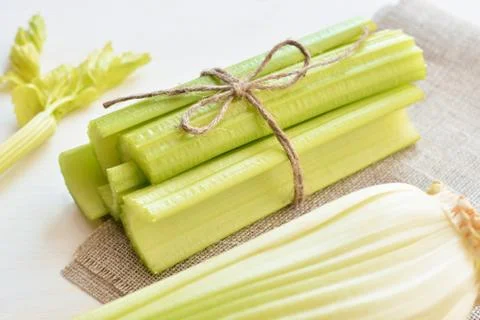 Bunch of celery stalks Stock Photos
