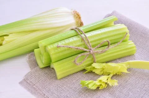 Bunch of celery stalks Stock Photos