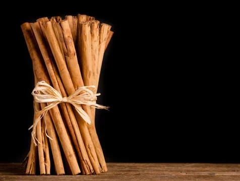 Bunch of Ceylon cinnamon Stock Photos