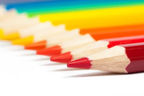 A bunch of colored pencils Stock Photos