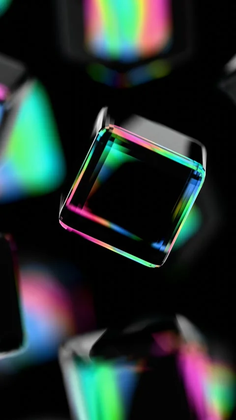 A bunch of colorful cubes on a black background Stock Footage 309985455