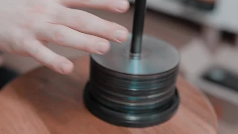 A bunch of compact discs. Stock Footage 316784188