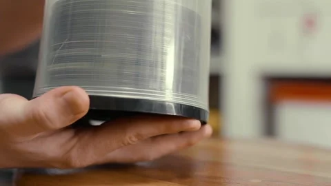 A bunch of compact discs. Stock Footage 316784265