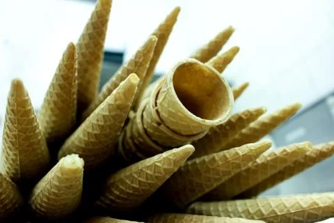 A bunch of cornets in close up Stock Photos