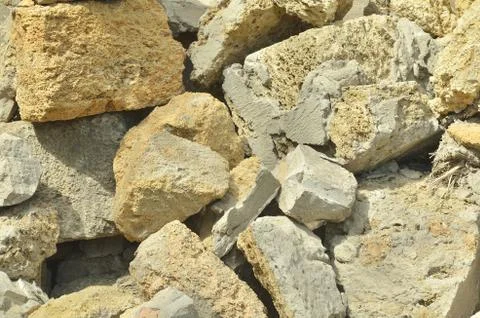 A bunch of Crimean bricks, a brick from shells, a texture Stock Photos