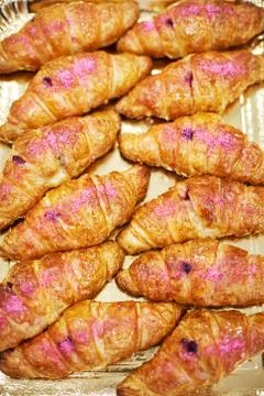 The bunch of croissants Stock Photos