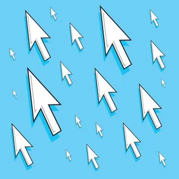 Bunch of cursors attack Stock Illustration