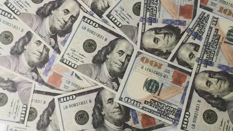 Bunch dollar money Stock Footage 312841569