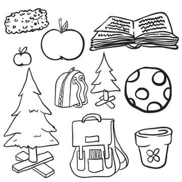 Bunch of doodles Stock Illustration