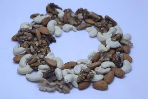 Bunch of dry fruit with round shape Stock Photos
