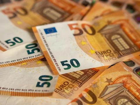 Bunch of Euro as background Stock Photos
