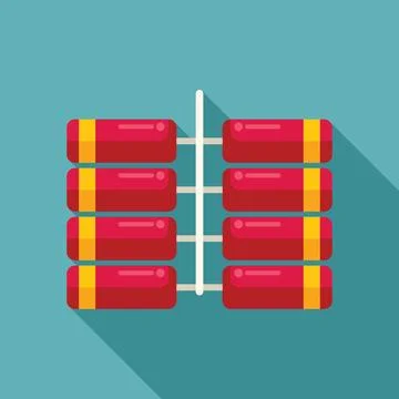 Bunch of firecrackers hanging for chinese new year celebration Stock Illustration