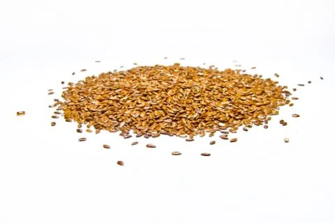 A bunch of flax seed on the background of soup food Stock Photos
