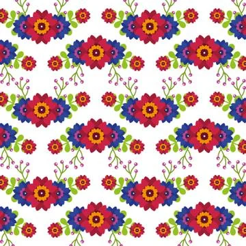 Bunch of flowers decorative pattern image Stock Illustration