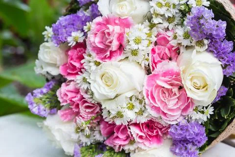 Bunch of flowers gift Stock Photos