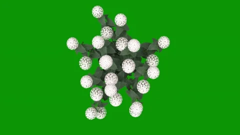 Bunch flowers green screen golf balls animated chromakey colorful cartoonish Stock Footage 314068048