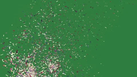 Bunch of flowers on it red confe lot isolated on green screen background Stock-Footage 336855885