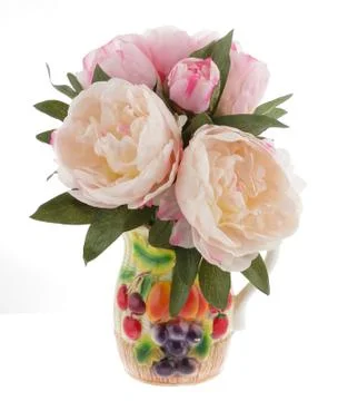 Bunch of flowers in a vase Stock Photos