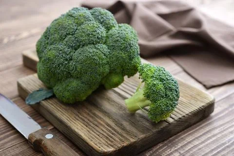 Bunch of fresh green broccoli Stock Photos