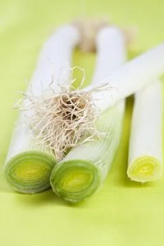 Bunch of fresh leeks Stock-Fotos