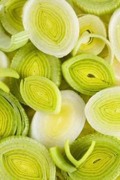 Bunch of fresh leeks Stock Photos