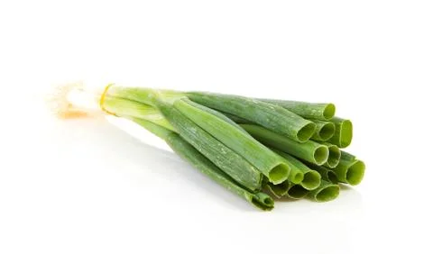 Bunch of fresh spring onions Stock Photos