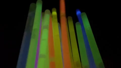 Bunch of Glowsticks Stock Footage 251682980